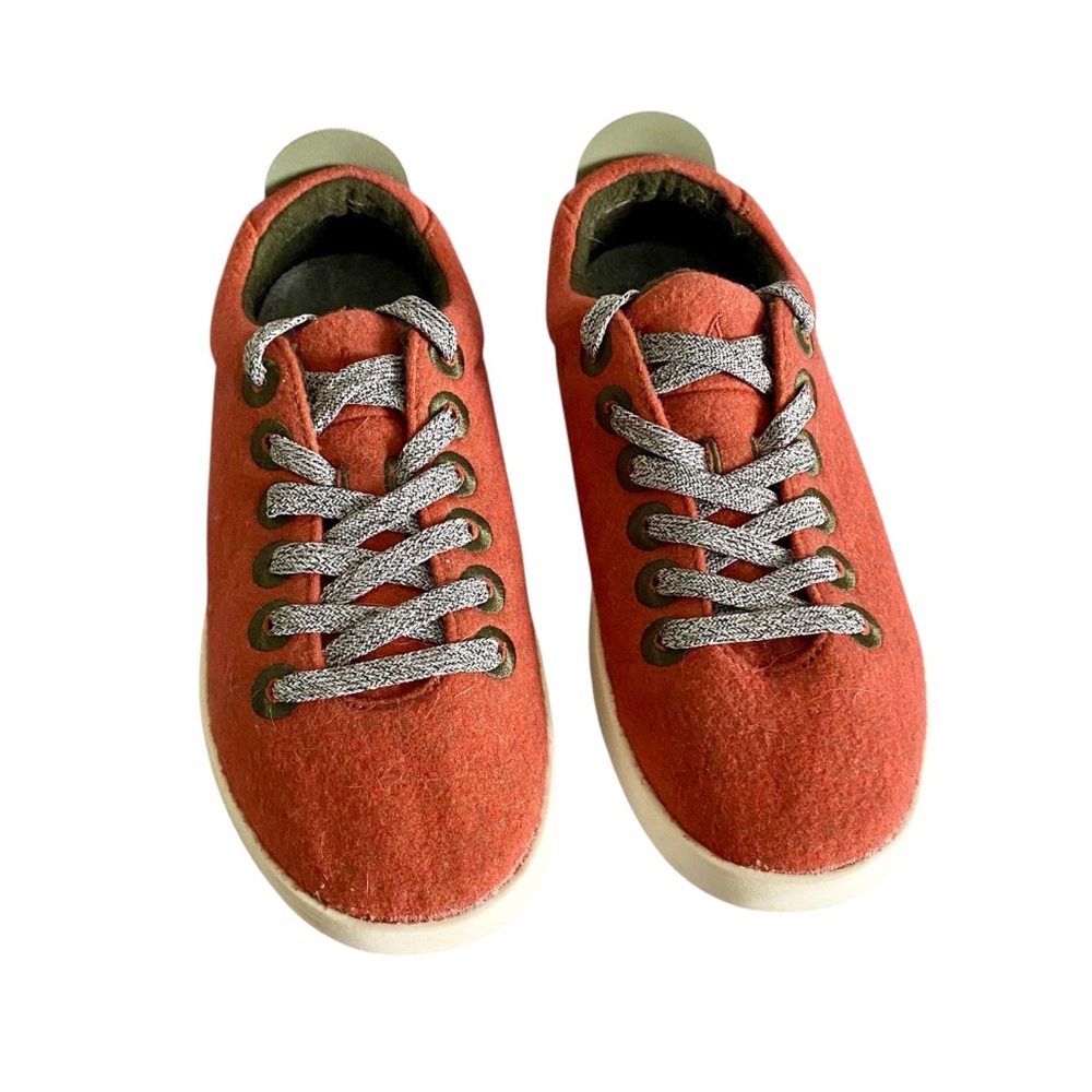 Allbirds Wool Pipers Sneakers Orange Size 6 Merino Wool Casual Comfort